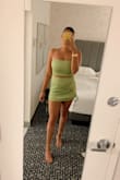 This two-piece set is super adorable and very flattering! Received so many compliments! Fits true to size and you can adjust the top and the bottom to be looser/longer or shorter. - DiAndra G.