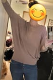 Love this shirt! Hopefully they restock the other colors, because I want more! It's so comfortable, well made, stylish, flattering, beautiful color (mauve/mute pinkish)! Don't hesitate to purchase it. I ordered a medium. - Angie F.