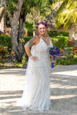 Had to find a new wedding dress one week before my wedding. This couldn't have been a more perfect dress. It was gorgeous in person and flattered my curves. The straps are a little uncomfortable after a little while wearing it.  I felt like a princess in this dress!!! - Brandi B.