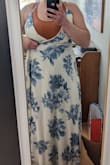 Fell in love with this print as soon as I saw it. I wanted so badly to wear this dress to my casual backyard wedding this spring. The bust is insanely small. I wear a large in sports bras, I don't have a huge chest. So disappointed this won't work for me. The bottom flows beautifully and the print is gorgeous in person. - Ingrid K.