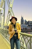 Loved this jacket. Bought for a trip to Nashville and it totally matched the vibe. A little burnt orange/brown color but it was kind of what I was going for. - Bridie B.