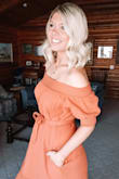Can't wait to wear this dress when it gets a bit warmer! Perfect midi length and I'm 6 ft tall. The material is nice and thick, so would be perfect for Spring! And it has pockets!! - Michelle G.