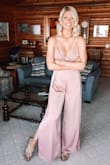 Perfect length for me! (With flats, and I'm 6ft) The side slits are super cute and the material is really nice and on the thicker side. I think I can get away with no bra, but pictured w strapless bra. Love it! - Michelle G.