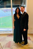 The dress is gorgeous and feels so comfortable on. I wish the color was not as dark and a deeper green but nevertheless the dress is stunning. - Necole S.