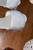 So I'm really sad about these shoes! My last couple of purchases have been a bit of a letdown and I wasn't even worried about these shoes being an issue when I ordered them. But the quality is not great. See for yourself, the tassels are falling off the second I took them out of the box and I'll have to cut some off I guess. I only have a week until I was supposed to wear these so no time to return. - Corche P.