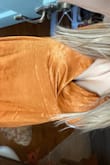 I really like the fit of this dress, it has adjustable straps which is nice. I am a 34DD and 130 pounds 5'7 and small worked for me. I can probably wear a 2ish inch heel? It is a satin material with a sheen-like finish. Material is pretty thin. I bought them for a wedding that I am in in October. - KRISTEN S.
