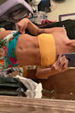 Love love lovvve this top. Perfect to go with a bottom I found and had to have. Sorry the picture came out sideways. - Andrea U.