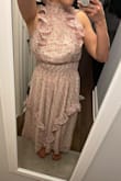 I loved this dress so much!! But it was a little big and I was shopping for my bridal shower. It didn't feel like the perfect fit- I hope this dress is still around when my future baby shower rolls around because I feel it would be perfect for that!! - Talia