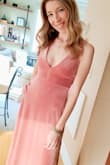 I purchased this to wear to a gala after being stuck at home for 2 years and wearing sweatpants. I'm 41 and my mother didn't approve of how low the deep-v was LOL, but I felt great in it and I think I wore it well. I received so many compliments in-person and on social media. It's a great dress for March in Ohio because it's a spring color with a wintery fabric (the best of both worlds!). It fit like a glove and gave my top half a classy look even though I am on the smaller bra size. I love Lulus! - Marla Z.