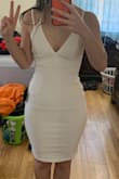 I bought this dress for my upcoming bachelorette party and it is perfect! I am wearing shape wear from Target which really helps to smooth everything out. Highly recommend. - Melissa M.
