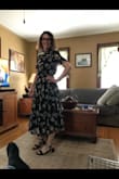 Pretty floral dress. Great fit. This is the first time I've ordered from here. A relative recommended. Needed a dress to go to a wedding. I ordered one dress loved it, and no problem. Will definitely be ordering in the future. - Denise K.