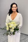 I used the sizing test and bought this dress for my wedding. It was perfect! I couldn't have had a better experience. - Tawni F.