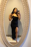 The dress fits beautifully. True to size. SO sexy and great durable fabric. Perfect amount of stretch and structure. Honestly I never felt hotter!! - Whitney S.