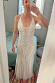 Completely obsessed with this boho, classic, romantic, fun dress! 

True to size: Medium fit perfectly. I'm 5'7" and 140lbs, athletic build. - Katie M.