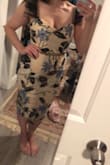 This dress is absolutely gorgeous. The detail is amazing and it fits perfectly and true to size. The material has a slight amount of give and stretch. Just like some other reviews mentioned, the beads were falling off the thread. My only solution to this was to hot glue gun down the threads so no more fell off because they were not long enough for me to knot or sew down. I thought I just got unlucky with the dress I got until I saw this happened to others as well! Not enough beads fell off to change the look of the dress, but who knows how many would continue to fall off if I didn't glue the threads down. :/ if the beads stayed on, it would've been a 5-star review! - Leanne P.
