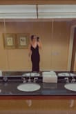 This dress speaks for itself. Nice, thick material, and super stretchy. The dress size finder had me in a medium but I went with a small and so glad I did! Fit like a glove! Buy it! - Mackenzie M.