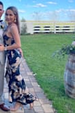I fell in love with this dress the minute I saw it. Be aware it has no stretch to it and the quality is not the best. I ordered it for an outdoor wedding. I would advise ordering a size larger so you can actually comfortably walk. It ripped while at the wedding, right after the reception, so I wasn't even dancing, it ripped just from walking. - Yohana G.