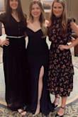 This dress is so pretty and flattering! I will say it runs a bit small, I ordered like 6 dresses in the same size from Lulus to try on for this event and this was the only one that was a bit snug. It ended up being my favorite, though, so I kept it! - Kelsey O.