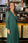 I now have a yellow and green of this wrap maxi, and I absolutely love the fit. I have now worn one to a wedding and one to a work event, and got all kinds of compliments on both. Will probably have to end up getting a third! - Hannah S.