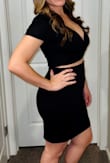 The texture of the outfit feels comfortable and so soft. Fits better than expected. Can't wait to wear it to a night out during my honeymoon. I will be getting it in another color. - Jennifer M.