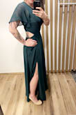 I got this in a medium based on the sizing recommendation online. It ran a little long and was too big around my waist but was perfect for my broad shoulders. I got it hemmed and brought in. It was the perfect elegant choice for my husband military ball. - Danielle B.