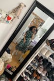I love this dress! I'm 3 months postpartum and still have 10lbs of baby weight to shed but this dress hides it all. It's very flattering. I'm also glad I can wear it with tall booties and will not need to hem it right away. - Ashley C.