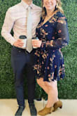 I wore this to a wedding, as a curvy gal I'm always worried that my boobs will be scandalous or sometimes skirts can be too shorts in the back, but this dress sat just right at the neckline and was the perfect length to be appropriate for a traditional ceremony but also fun for dancing too! My fiancé said he liked the sheer sleeves. - Sarah G.