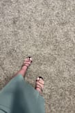I ordered a size 10 and they fit perfect. The finish is thick and they are durable. I wore them for an entire day. Only compliant is that after a while the straps do hurt the top of your feet so I would limit the amount of hours you wear them for. - Monique G.