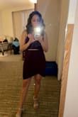 loved this dress. It's very comfortable and fit felt very sexy on! there is no room for a bra but that was fine- the fabric is thick enough to keep anything from showing. Highly recommend this one! - Jihan A.