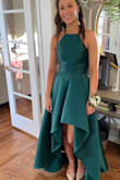 I LOVE LOVE LOVE this dress. It was so perfect for Jr prom. After reading reviews I wasn't sure which size I should go with. I ordered both small and Xs. The Xs was the perfect fit. Incomes quite wrinkled, obvious due to mailing, it ironed out well on the silk setting. Wasn't doing anything on synthetic settings. It's actually prettier in person than in any of the pictured reviews. - Kristin H.