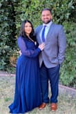 I wore this to my brother's wedding and received compliments throughout the night! It does run a bit large (I ordered an L) and is quite long on a petite frame, but with some adjustments it's perfect! - Kaytlyn K.
