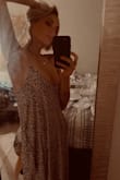 Great length! Super cute & it has pockets!!
Ran a little large but will be super cute with a bralette under it! - Danica M.