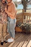 I love this sweater, its so cute and comfy! You can dress it up or down. Perfect for thanksgiving etc etc! My picture has a filter on it so the color looks different but it was the same color as the product picture! - Amanda H.