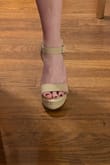 These shoes are super cute and close to true-to-size. I'm unfortunately returning them because my feet hang off the sides. I don't wear wide shoes, but I would need that option to wear these. - Cami R.