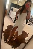 Got this dress for my engagement party, and I have never loved a dress more. Makes you look so tiny and hugs your waist just right. I love it so much!! - Courtney Q.