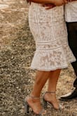 I loved these heels!! They're true to size except I have wide feet so they did hurt my toes. I still used them for my engagement pictures. - Imelda M.