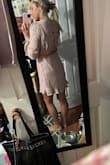 I plan on wearing this for my bridal shower. I went with the recommended sizing on this one and it fits good! Love the print. Again, the lightening this website uses when taking the photos, or whatever edit, makes the colors online way more bold then what they are in real life - Melissa G.