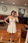 It's for my graduation and it's perfect. It's a little see-through in the stomach area but I'm still wearing shorts with it I don't care if you can see it a little bit! - Gabby D.