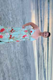 Love this dress. Beautiful fabric and flow. A little snug in the rib cage. - Christine G.