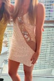 Absolutely loved this dress for my bachelorette! Got lots of compliments. Was very comfortable. Easy to move and dance in. Did not ride up. - Lauren P.