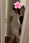 This dress is almost perfect! The fit was amazing, like a glove! My only complaint would be that the dress was slightly long (which is to be expected since I am only 5'3). I imagine that it will fit nicely with the heels that I ordered, though (which are about 2 1/2 in) I will also say the bottom of the dress is slightly see-through, but it is nothing that a little slip can't fix. It's great for graduation, and would be for a wedding as well! The dress is amazing for the price. I am impressed by the shine and the quality!! Would definitely recommend it, as it made me feel so elegant! - Sophie D.