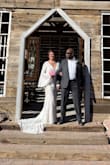 I got so many compliments on my dress. The fit was perfect. I did have a seamstress tack the lining down and put bra cups in. It was the perfect dress for our Vegas wedding at Nelsons Landing Ghost town with the old-school vintage vibe! - Danielle C.