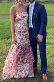 Super flattering, stayed up all night throughout the wedding reception I wore it to! A little tighter in the hips for me, but wasn't much of an issue. A size up would have been too big so I'm happy with it! - Gabrielle B.