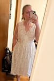 Bought this for my bridal shower next month and I can't wait to wear it! Fits perfectly and would be a great dress for any wedding event. - Becky T.