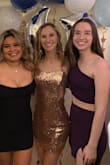 Beautiful color, perfect length, photographed really well for sequins!  A magical dress! - Robin T.