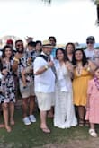 Dress was amazing!!! I almost replaced my wedding dress with this one! Fit was perfect. I had the sleeves altered for a little tighter support of my chest area, but everything else was perfect and sexy! I wore it for our Luau rehearsal dinner the night before our wedding! - Yessenia S.