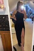 This dress was the first one I ordered and tried on. Fits my body perfectly, has a not too high slit, and is a quality fabric. I will definitely be ordering again!! - Taylen K.