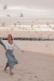I wore this skirt for engagement photos and it was perfect! I loved how it fit and I loved the leg slit! It was very comfortable and of great quality! - Erin M.