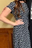 This dress encompasses my style to a "T". Great for being a little busty but fits through the hips very well to compliment and accent your shape beautifully. Modest on top, sexy slit to show you're not completely conservative. And the back is my absolute favorite hidden reveal! Love it and highly recommend it! - Allison S.
