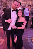 Wore this to a black-tie optional wedding. It was a stretchy material and comfortable to wear all night. It wasn't too long either. I got SO many compliments. - Cassie R.